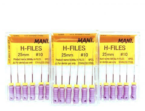 Mani H-files 25 mm - 10-es