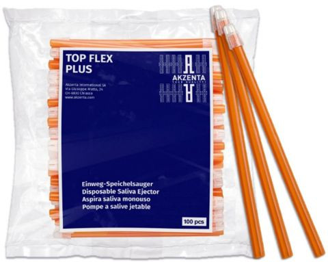 Akzenta Top Flex Plus Nyálszívó narancs (100db / cs)