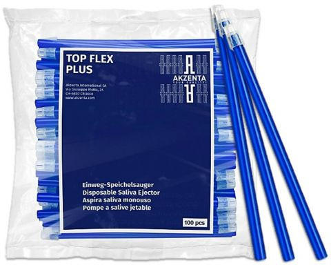 Akzenta Top Flex Plus Nyálszívó kék (100db / cs)